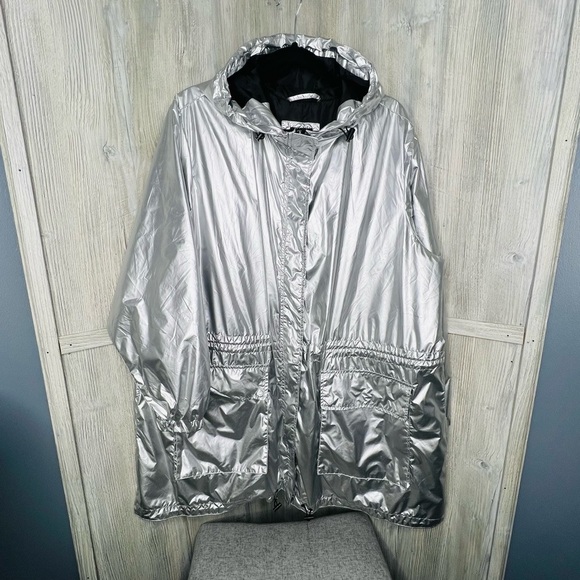 Lane Bryant Silver Metallic All Season Jacket - Picture 2 of 8